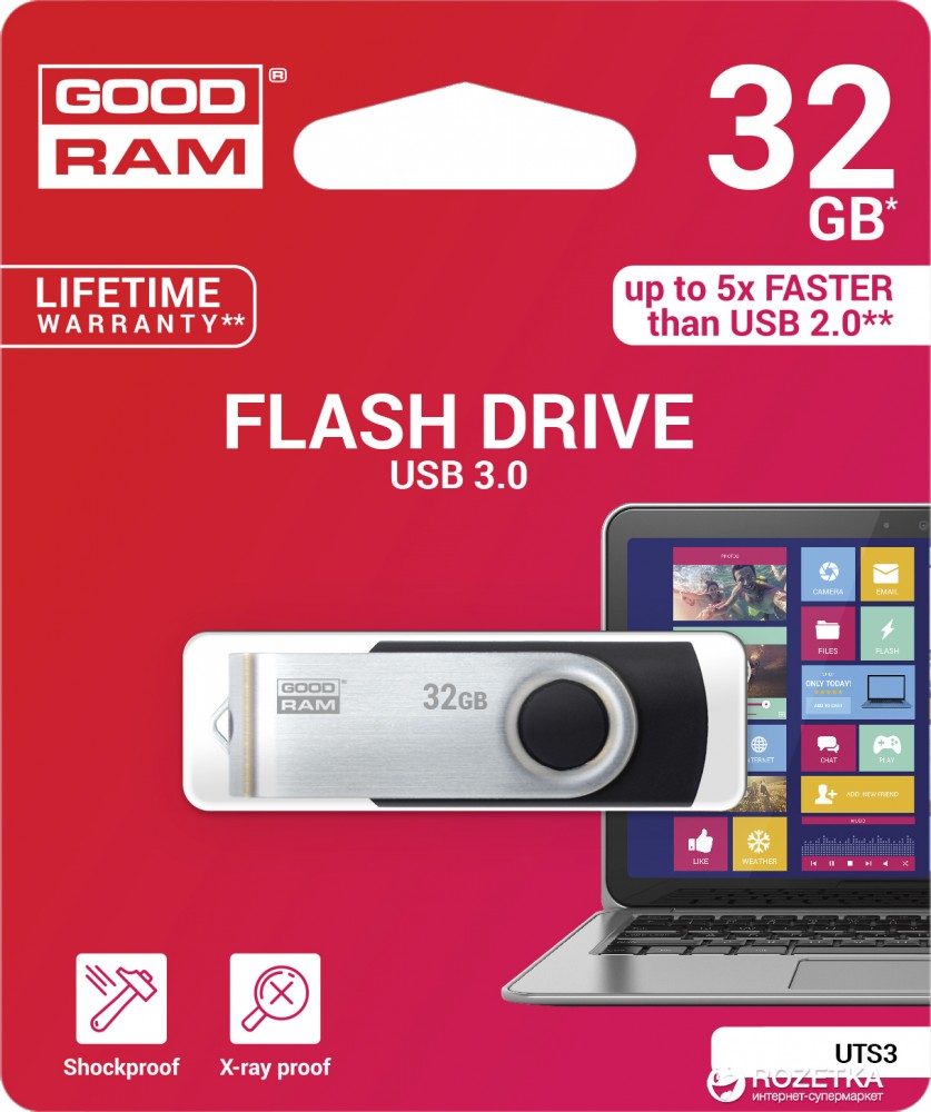 [5908267920824] Goodram 32GB USB 3.0 pendrive, Black