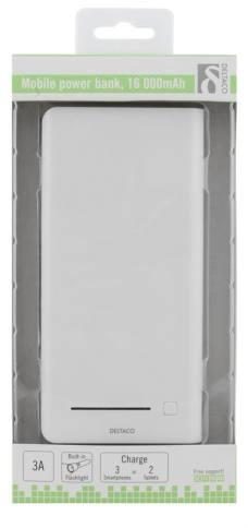 Deltaco PB-815 power bank, bílá