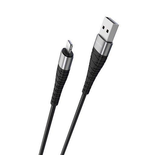 Borofone BX32 lightning kabel (textilní potah), 5A, 0,25m, černá