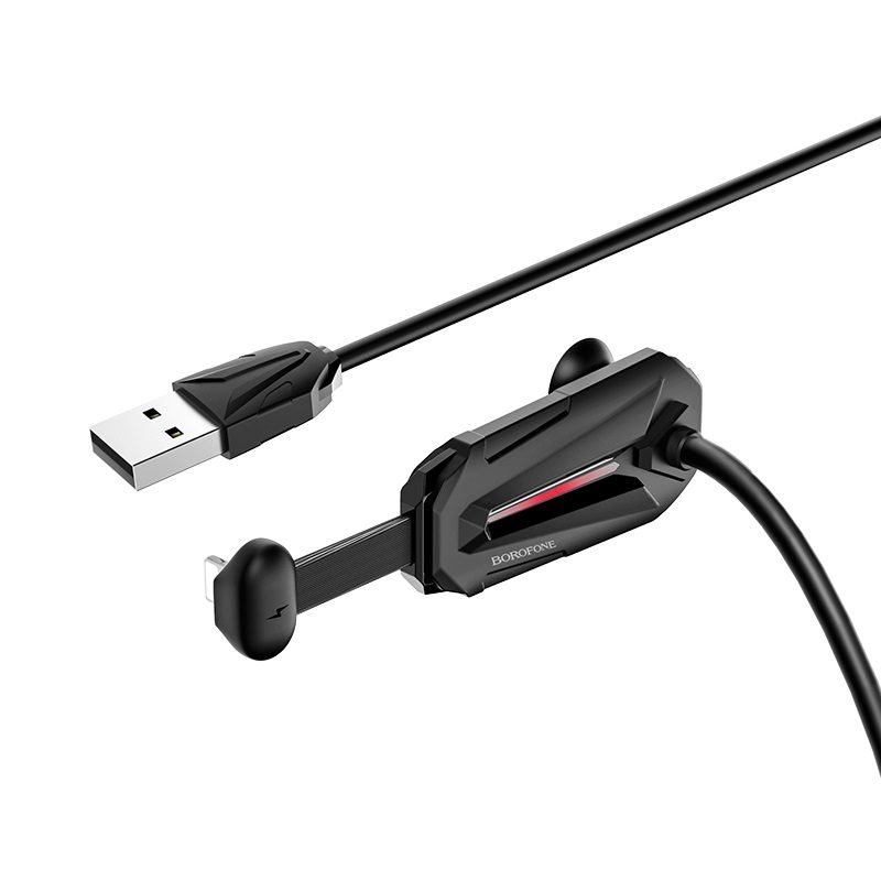[6931474706010] Borofone BU9 lightning cable (gaming), 2A, 1,2m, black
