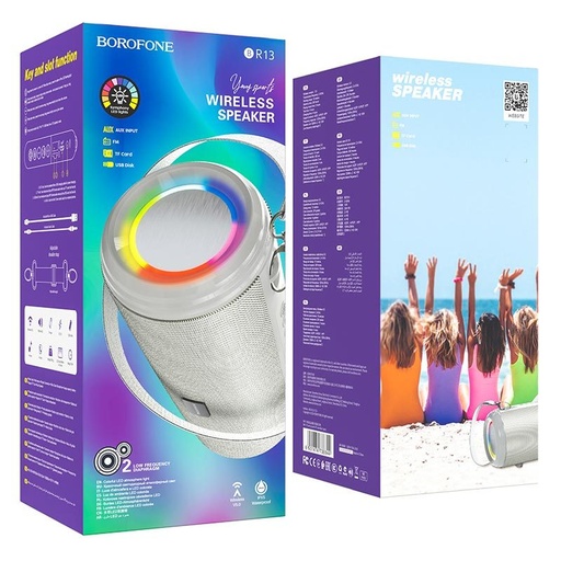 Borofone BR13 bezdrátový reproduktor, BT V5.0, 5W, šedá