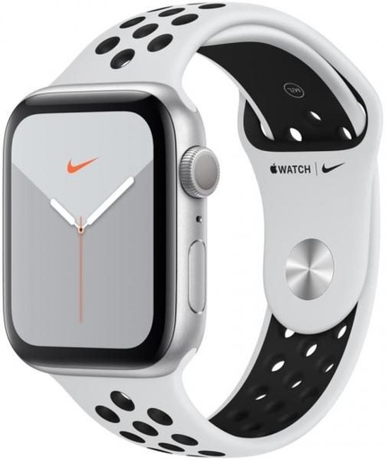 Apple watch Series 5 Nike 44mm, stříbrná