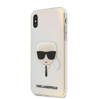 Apple iPhone X/XS Karl Lagerfeld PC/TPU Head pouzdro (Perleťová) – KLHCPXPCKHML