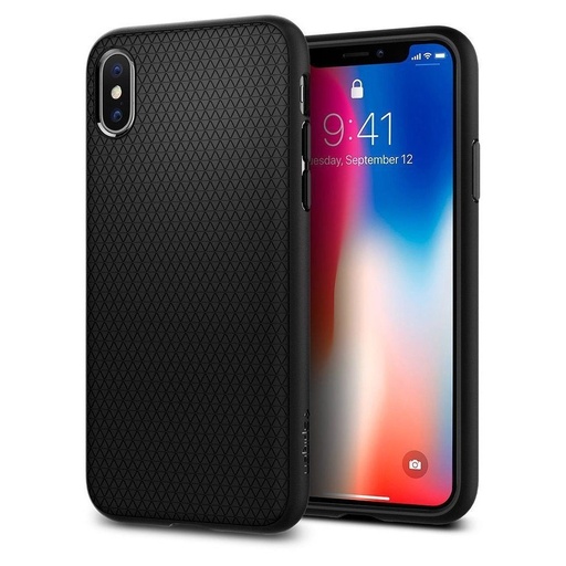 Apple iPhone 7/8/SE 2020/ SE 2022 Spigen liquid air prémiový zadní kryt (Černá)
