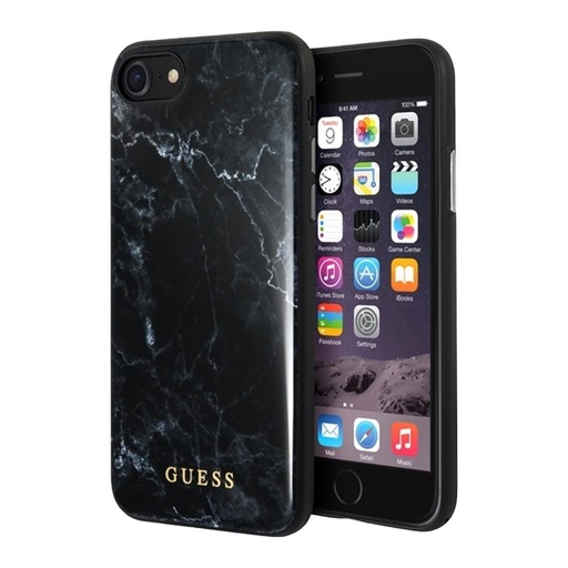 Apple iPhone 7/8 Guess Marble pouzdro (Černá) - GUHCI8HYMABK
