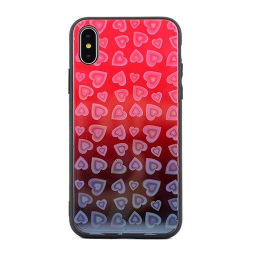 Apple iPhone 7 / iPhone 8 / iPhone SE 2020 / iPhone SE 2022 heart glass zadní kryt (Červená)