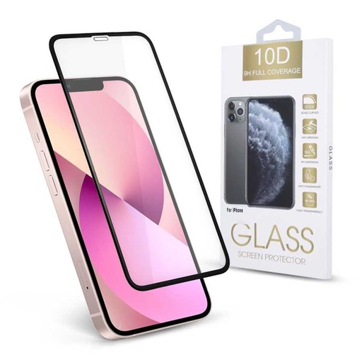 Apple iPhone 6/7/8/SE2020 10D Flexibilní tvrzené sklo, průhledný (černá rámeček)