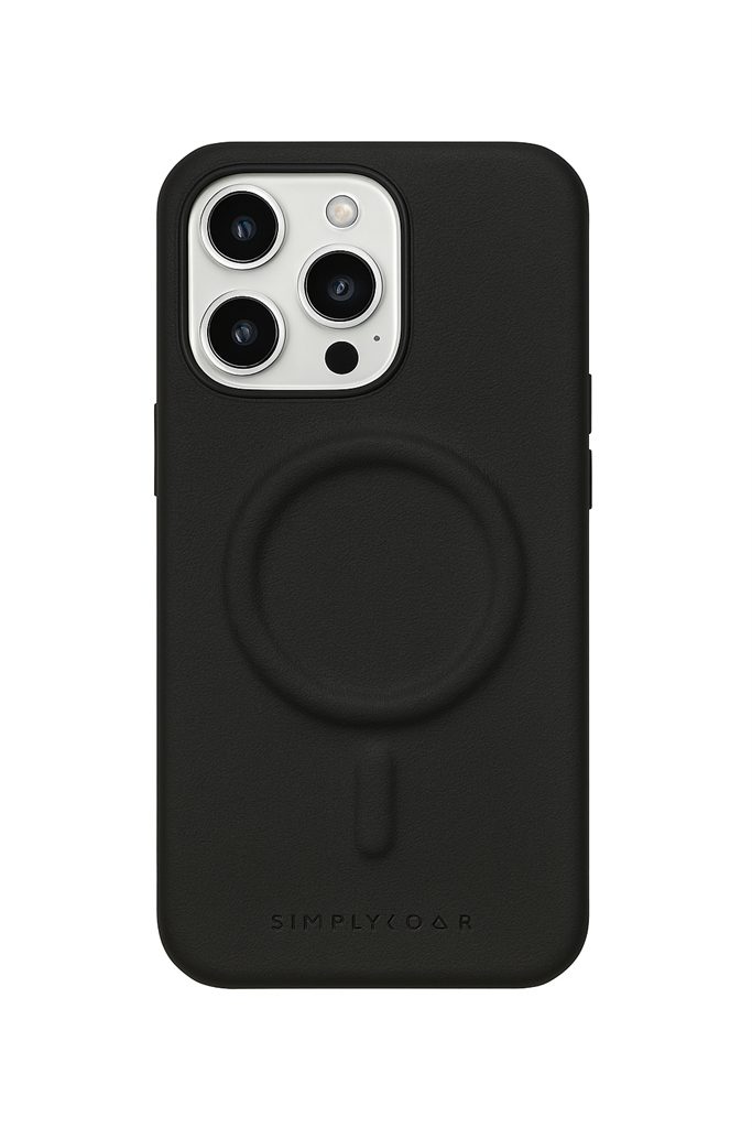 [8800308527771] Apple iPhone 15 ROAR Modern Mag Leather MagSafe back cover case (Black)