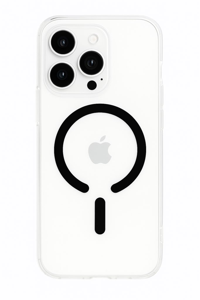 [8800276494037] Apple iPhone 15 Pro ROAR Mag Color Crystal MagSafe back cover case (Black)