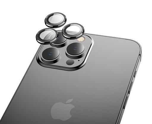Apple iPhone 15 Pro / iPhone 15 Pro Max Hoco eagle eye metal kamera tvrzené sklo šedá