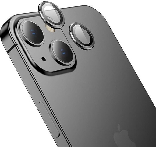 Apple iPhone 15 / iPhone 15 Plus Hoco eagle eye metal kamera tvrzené sklo černá