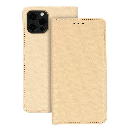 Apple iPhone 14 smart book magnetický knížkové pouzdro (Zlatá)