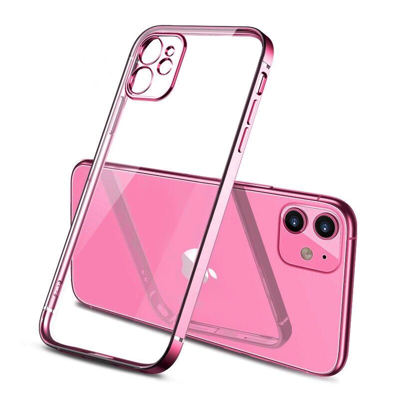 [5990202209256] Apple iPhone 14 Plus electroplate camera-protecting silicone back cover case (Pink)