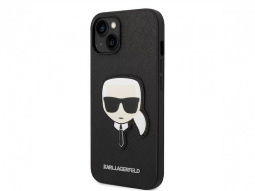 Apple iPhone 14 Plus Karl Lagerfeld PU Saffiano Karl Head pouzdro (Černá) – KLHCP14MSAPKHK