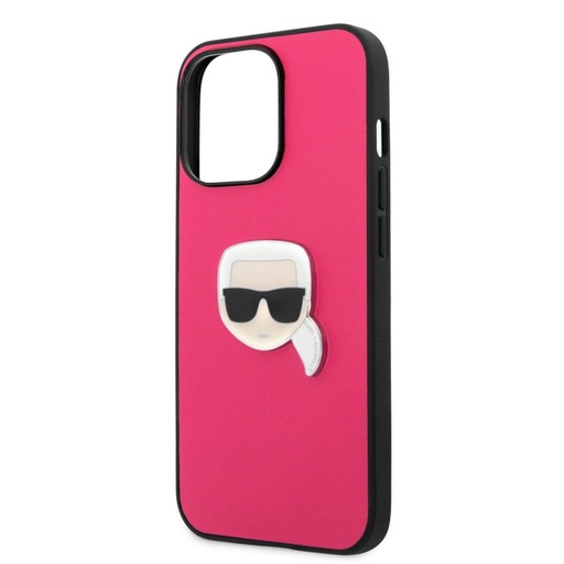 Apple iPhone 13 mini Karl Lagerfeld PU Leather Karl Head pouzdro (Růžová) – KLHCP13SPKMP