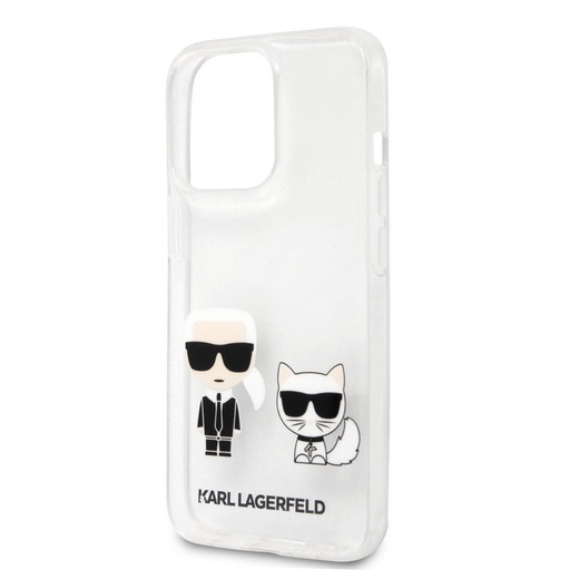 Apple iPhone 13 mini Karl Lagerfeld PC/TPU Ikonický Karl and Choupette pouzdro (Průhledný) – KLHCP13SCKTR