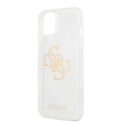 Apple iPhone 13 mini Guess TPU Big 4G Full Glitter pouzdro (Průhledný) – GUHCP13SPCUGL4GTR