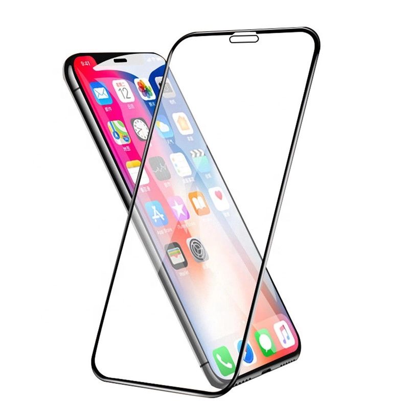 [5990202112071] Apple iPhone 13 / 13 Pro / 14 / 16e 5D tempered glass full screen (Clear, with black frame)