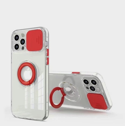Apple iPhone 12 Pro lens bumper zadní kryt (Červená)