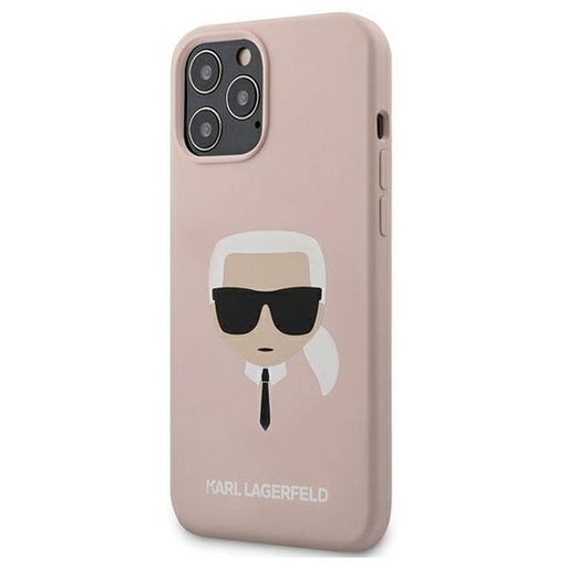 Apple iPhone 12 Pro Max Karl Lagerfeld faceplate prémiový zadní kryt (Růžová - KLHCP12LSLKHLP)