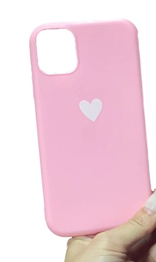 Apple iPhone 12 / iPhone 12 Pro heart TPU zadní kryt (Růžová)