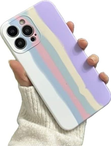 Apple iPhone 11 rainbow stripes zadní kryt (vzor 12)