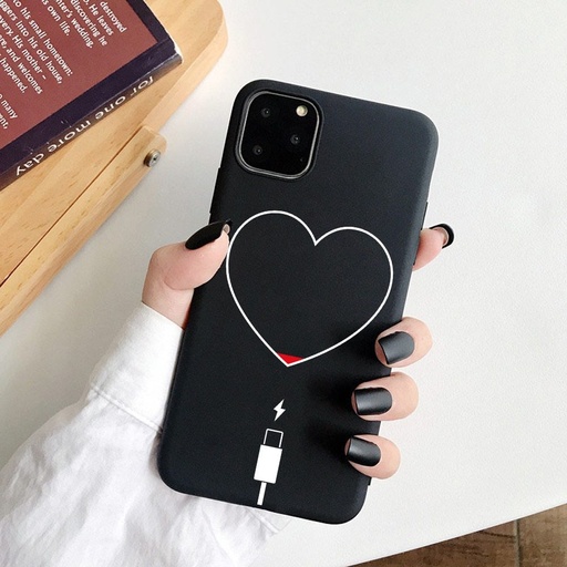 Apple iPhone 11 heart zadní kryt (Černá)