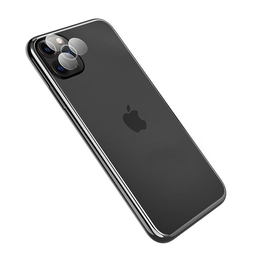 Apple iPhone 11 Pro/11 Pro Max s kovovým rámečkem kamera ochranný tvrzené sklo , průhledný
