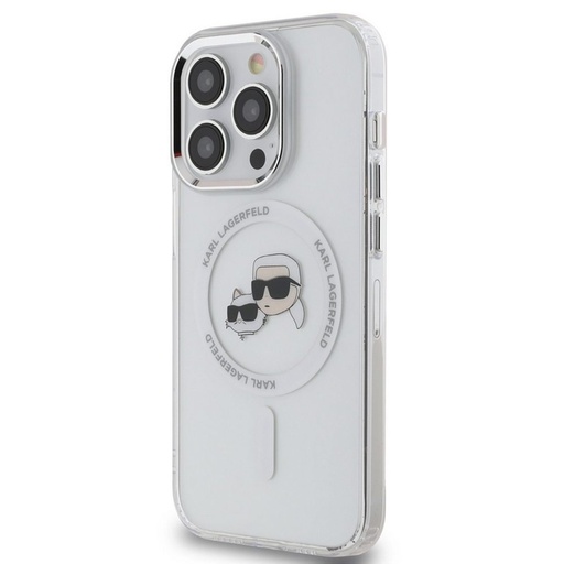 Apple iPhone 11 Karl Lagerfeld IML K&CH Heads Metal Frame MagSafe pouzdro (Průhledný) – KLHMN61HLSKCH