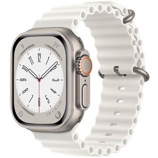Apple Watch 42mm / Watch 44mm / Watch 45mm / Watch 49mm HOCO WA12 silikonový řemínek bílá