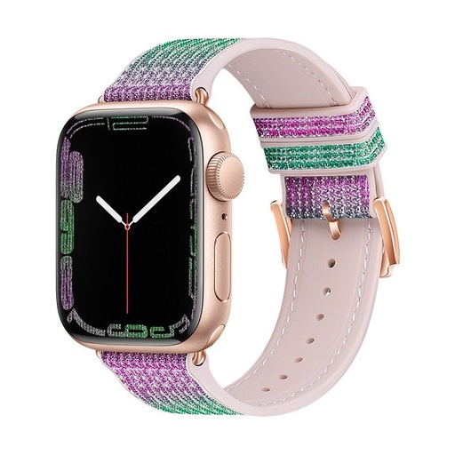Apple Watch 42mm / Watch 44mm / Watch 45mm / Watch 49mm HOCO WA11 diamond chytré hodinky řemínek fialová