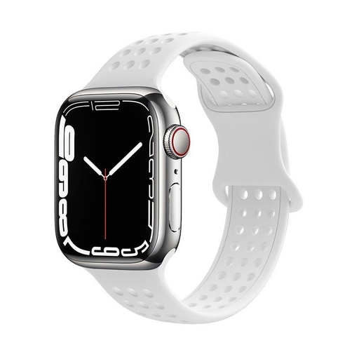 Apple Watch 42mm / Watch 44mm / Watch 45mm / Watch 49mm HOCO WA08 chytré hodinky řemínek bílá