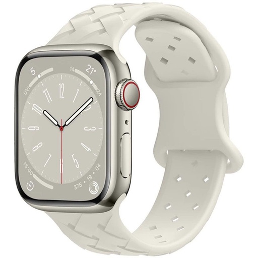 Apple Watch 38mm / Watch 40mm / Watch 41mm HOCO WA16 bamboo řemínek stříbrná