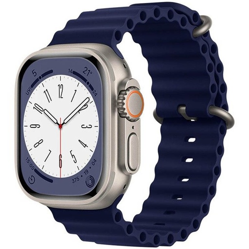 Apple Watch 38mm / Watch 40mm / Watch 41mm HOCO WA12 silikonový řemínek půlnoční modrá