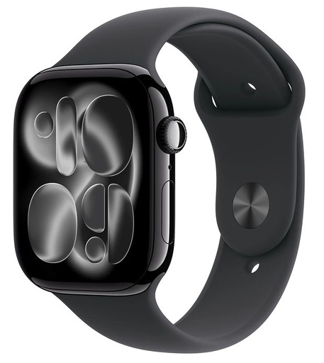 Apple Watch 11 42mm Aluminium Jet Černá with Černá Sport Band M/L MEQU4