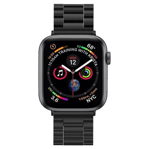 Apple Watch Series 1/2/3/4/5/6(42/44mm) Spigen modern fit nerezový ocel řemínek, černá