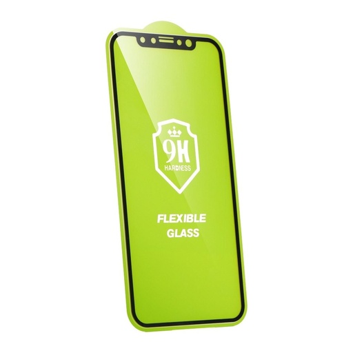 Apple iPhone 13 Mini 5D flexibilní hybrid tvrzené sklo, průhledný (černá rámeček)