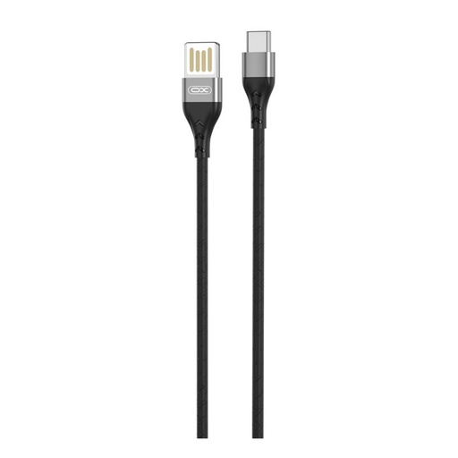 XO NB188 USB-C datový kabel (Šedá) – 1 m, 2.4A, oboustranný USB konektor