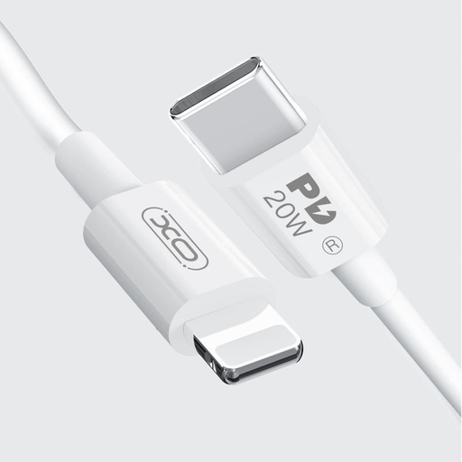 XO NB-Q189B USB-C–Lightning datový kabel (Bílá) – 2 m, PD 20W