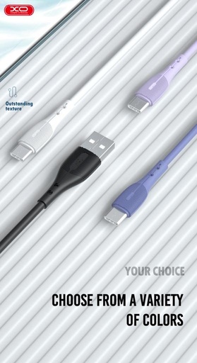 XO NB159 USB-C datový kabel (Fialová) – 1.2 m, 40W, 2A