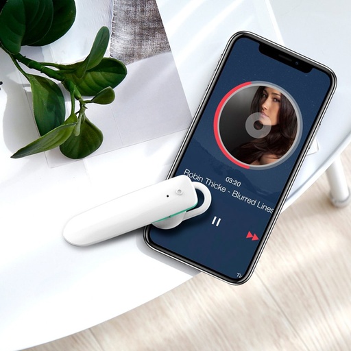 XO B29 bluetooth headset, BT v4.2, 2,5 hodinový hudba/hovor, Micro USB nabíjení, bílá