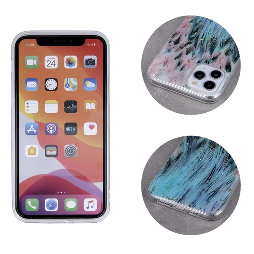 Apple iPhone 7 / iPhone 8 / iPhone SE 2020 / iPhone SE 2022 zlatá glam zadní kryt (Páv)