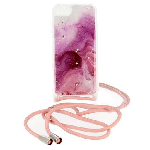 Apple iPhone 12/12 Pro na krk závěsný glitter zadní kryt (Růžová)