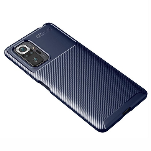 Xiaomi Redmi Note 10 4G/Redmi Note 10S carbon fiber silikonový zadní kryt, (Modrá)