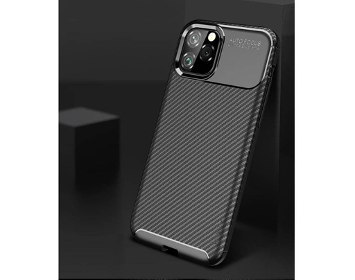Apple iPhone 11 carbon fiber silikonový zadní kryt (Černá)