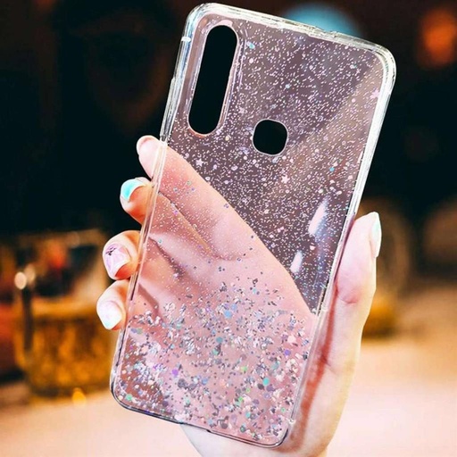 Apple iPhone 13 sequins glue glitter třpytivý silikonový zadní kryt (Růžová)