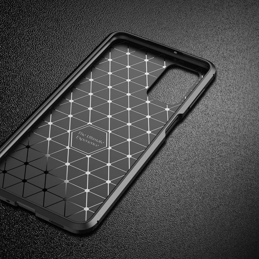 Samsung Galaxy A32 5G carbon fiber silikonový zadní kryt, (Modrá)