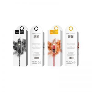 Hoco X14 lightning kabel, látka, 2,4A, 1m, černá