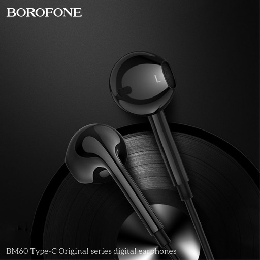 Borofone BM60 headset (type-c), sluchátka Type-C s konektorem a s mikrofonem bílá, bílá