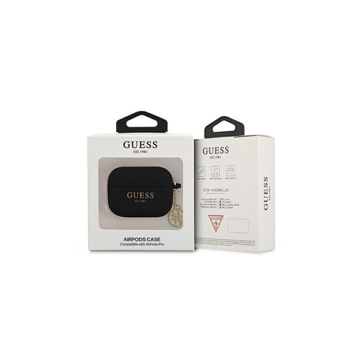 AirPods Pro Guess 4G Charms pouzdro (Černá) - GUAPLSC4EK